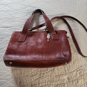 FOSSIL Vintage Brown Leather Purse Shoulder Bag